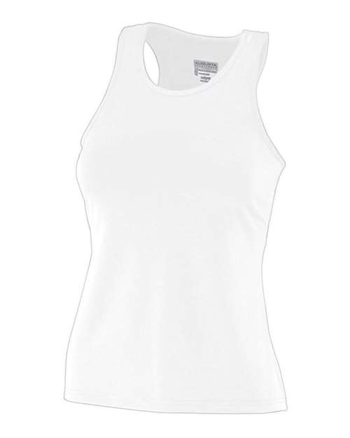 Augusta Sportswear 1202 Women's Solid Racerback Tank Top - White - side