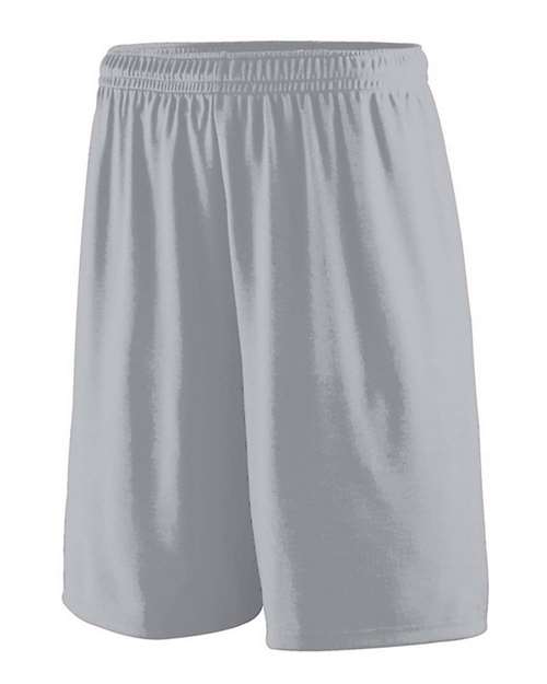 Augusta Sportswear 1420 Men's Training Shorts - Silver Grey - side