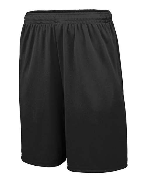 Augusta Sportswear 1428 Men's Training Shorts with Pockets - Black - side