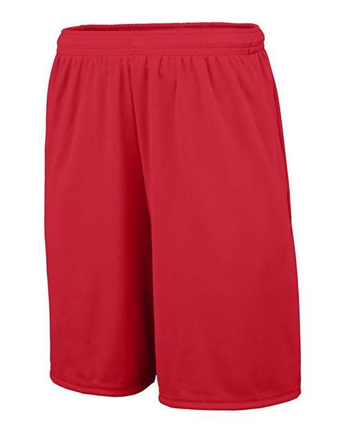 Augusta Sportswear 1428 Men's Training Shorts with Pockets - Red - side