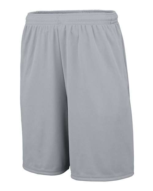 Augusta Sportswear 1428 Men's Training Shorts with Pockets - Silver Grey - side