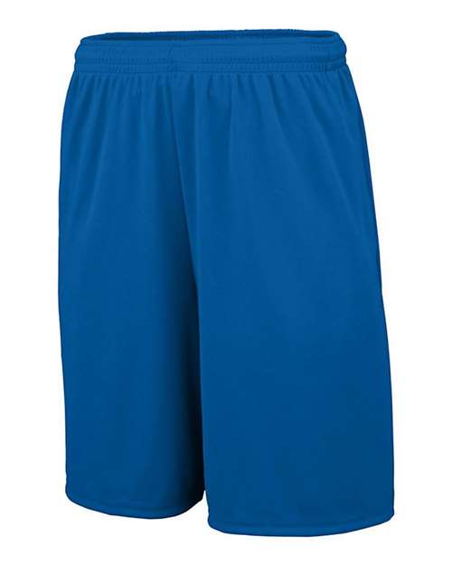 Augusta Sportswear 1429 Youth Training Shorts with Pocket - Royal - side