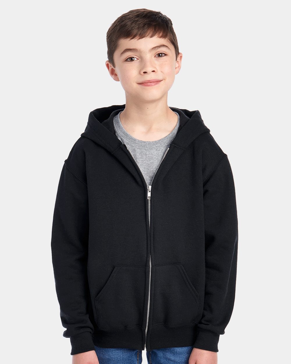 JERZEES 993BR Youth NuBlend® Full-Zip Hooded Sweatshirt - style