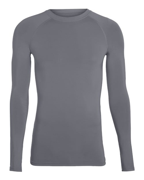 Augusta Sportswear 2605 Youth Hyperform Compression Long Sleeve Shirt - Graphite - front