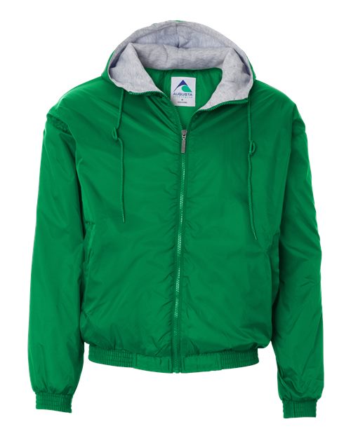 Augusta Sportswear 3280 Unisex Fleece Lined Hooded Jacket - Kelly - front