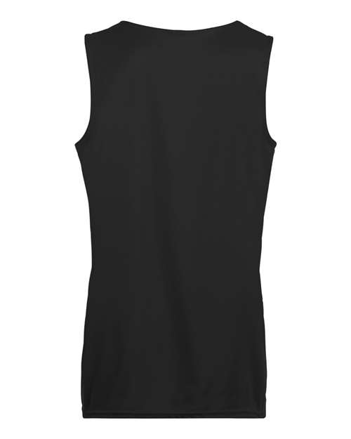 Augusta Sportswear 147 Women's Reversible Wicking Tank Top - Black/ White - back