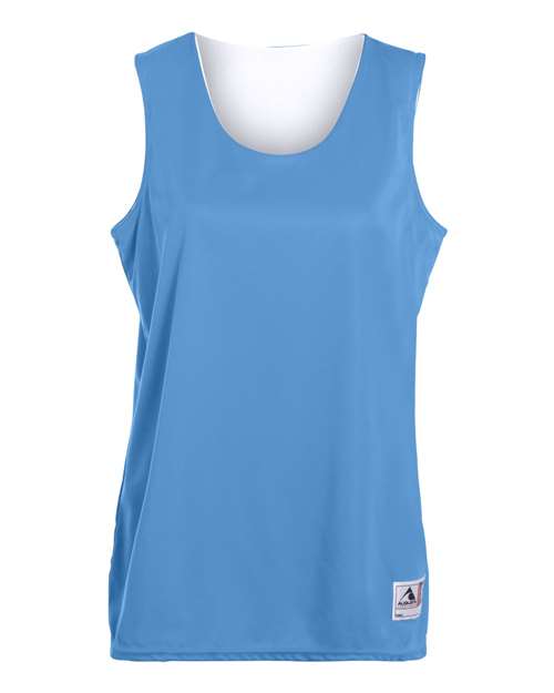 Augusta Sportswear 147 Women's Reversible Wicking Tank Top - Columbia Blue/ White - front