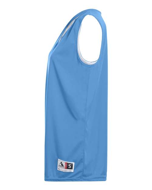Augusta Sportswear 147 Women's Reversible Wicking Tank Top - Columbia Blue/ White - side