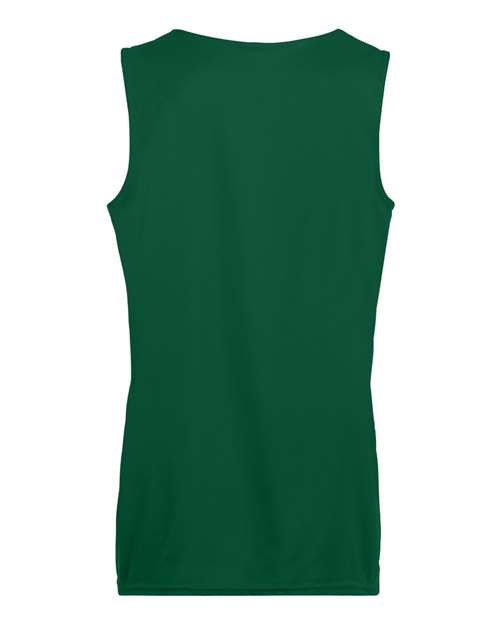 Augusta Sportswear 147 Women's Reversible Wicking Tank Top - Dark Green/ White - back