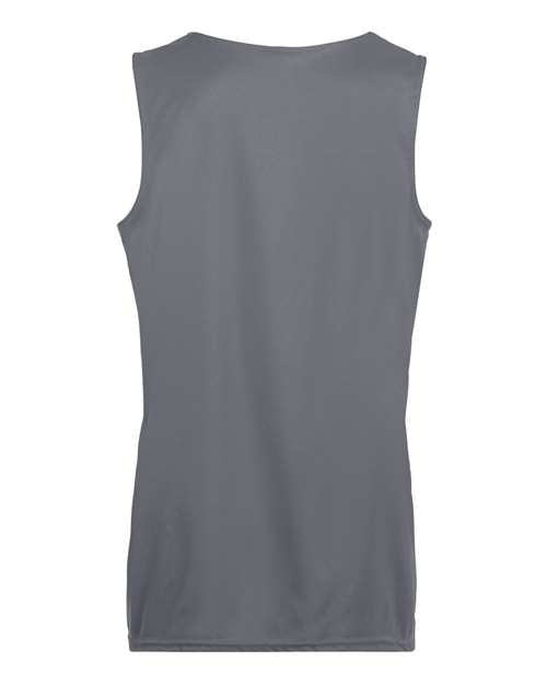 Augusta Sportswear 147 Women's Reversible Wicking Tank Top - Graphite/ White - back