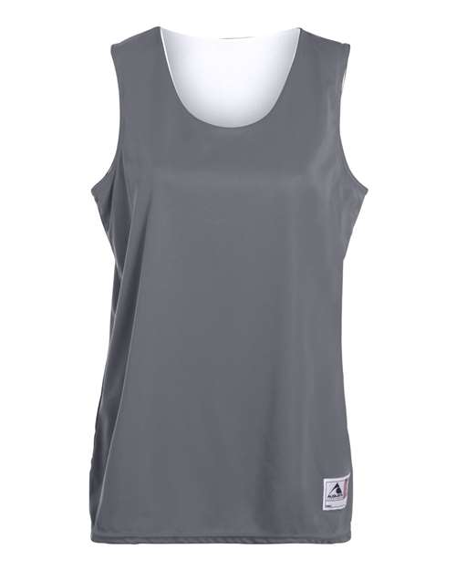 Augusta Sportswear 147 Women's Reversible Wicking Tank Top - Graphite/ White - front