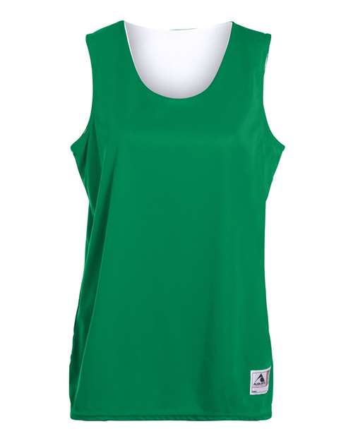 Augusta Sportswear 147 Women's Reversible Wicking Tank Top - Kelly/ White - front