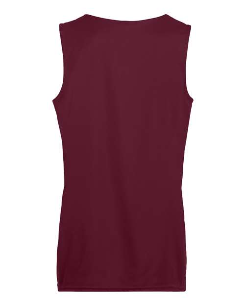 Augusta Sportswear 147 Women's Reversible Wicking Tank Top - Maroon/ White - back
