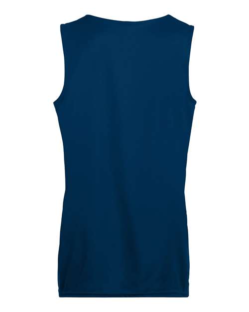 Augusta Sportswear 147 Women's Reversible Wicking Tank Top - Navy/ White - back