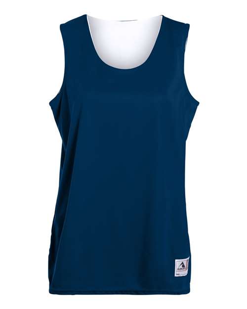 Augusta Sportswear 147 Women's Reversible Wicking Tank Top - Navy/ White - front
