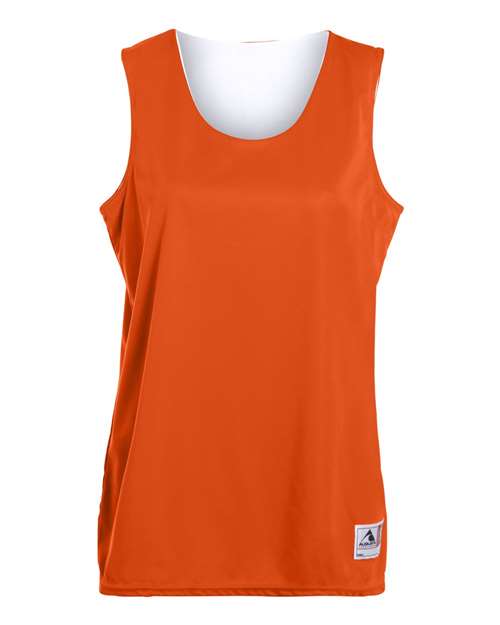 Augusta Sportswear 147 Women's Reversible Wicking Tank Top - Orange/ White - front