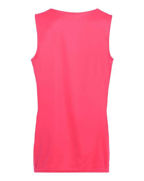 Augusta Sportswear 147 Women's Reversible Wicking Tank Top - Power Pink/ White - back