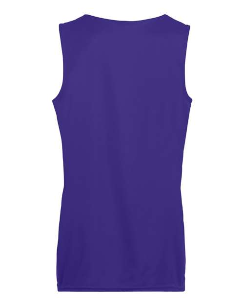 Augusta Sportswear 147 Women's Reversible Wicking Tank Top - Purple/ White - back