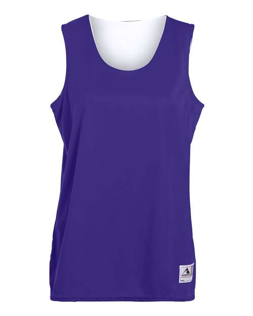 Augusta Sportswear 147 Women's Reversible Wicking Tank Top - Purple/ White - front