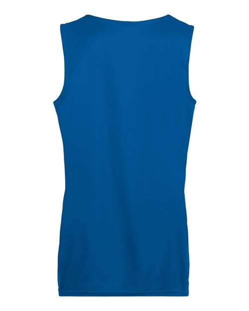 Augusta Sportswear 147 Women's Reversible Wicking Tank Top - Royal/ White - back