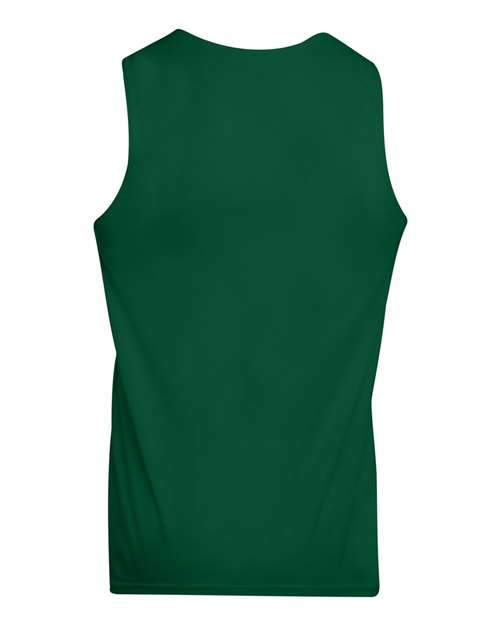 Augusta Sportswear 148 Unisex Reversible Wicking Tank Top - Dark Green/ White - back