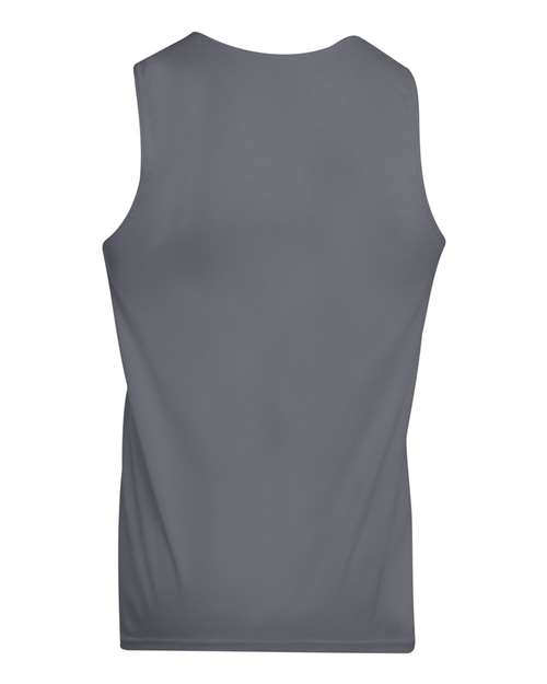 Augusta Sportswear 148 Unisex Reversible Wicking Tank Top - Graphite/ White - back