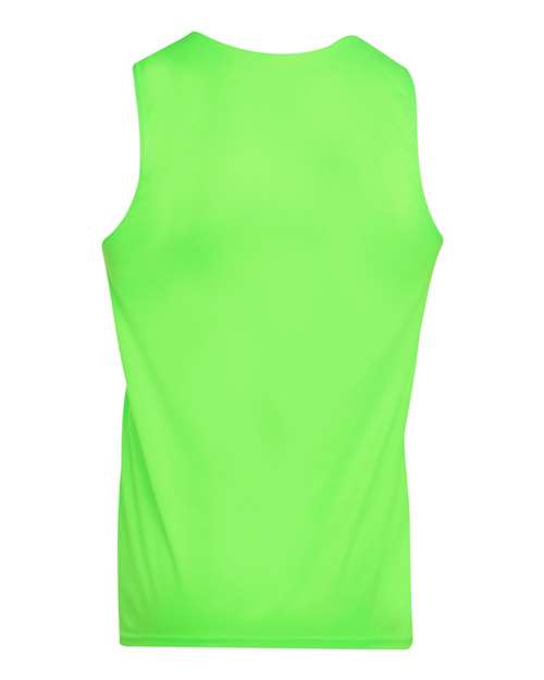 Augusta Sportswear 148 Unisex Reversible Wicking Tank Top - Lime/ White - back