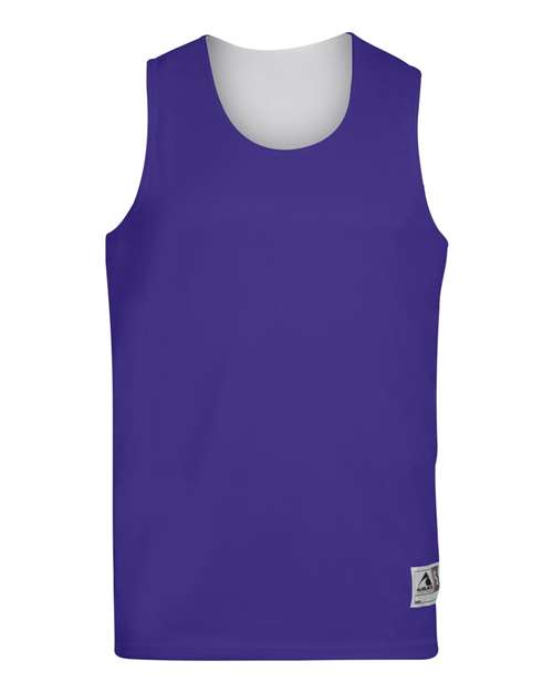 Augusta Sportswear 148 Unisex Reversible Wicking Tank Top - Purple/ White - front