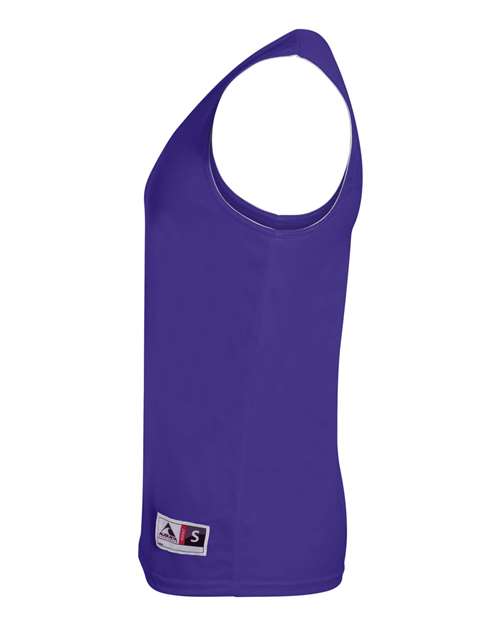 Augusta Sportswear 148 Unisex Reversible Wicking Tank Top - Purple/ White - side