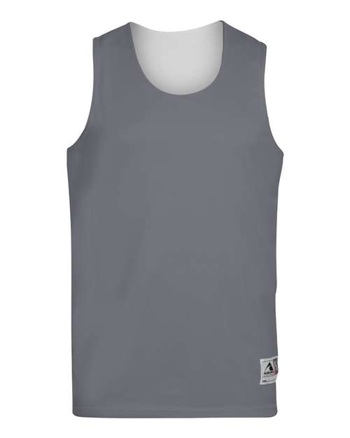 Augusta Sportswear 149 Youth Reversible Wicking Tank Top - Graphite/ White - front