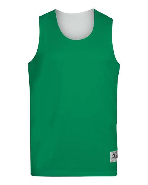 Augusta Sportswear 149 Youth Reversible Wicking Tank Top - Kelly/ White - front