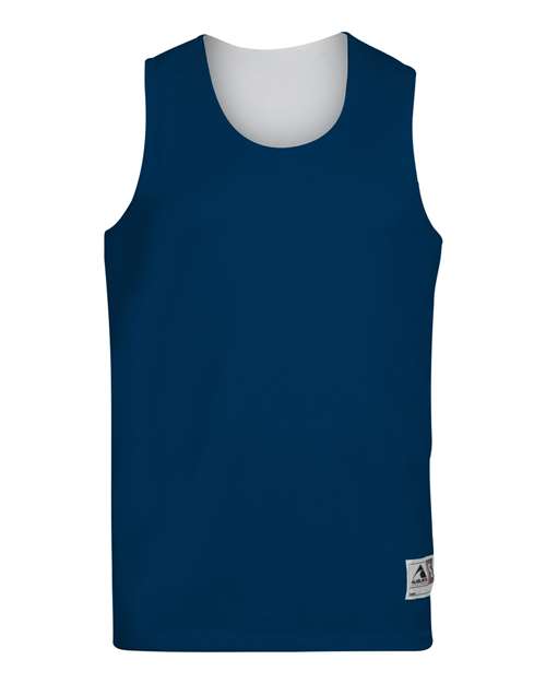 Augusta Sportswear 149 Youth Reversible Wicking Tank Top - Navy/ White - front