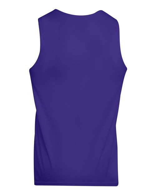 Augusta Sportswear 149 Youth Reversible Wicking Tank Top - Purple/ White - back