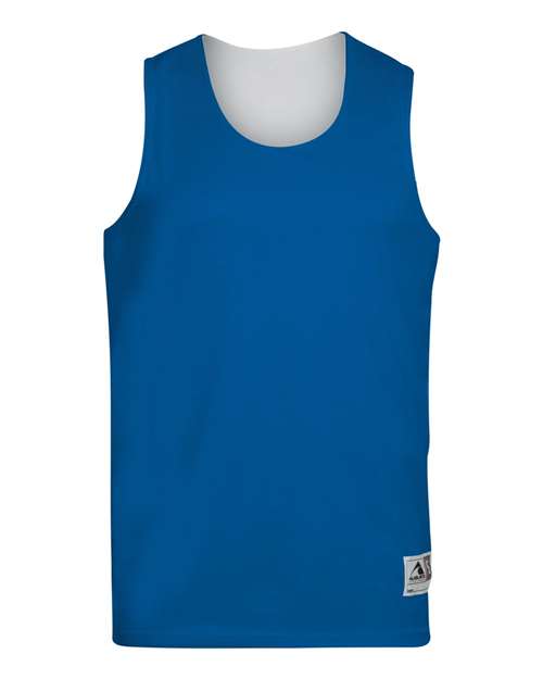 Augusta Sportswear 149 Youth Reversible Wicking Tank Top - Royal/ White - front
