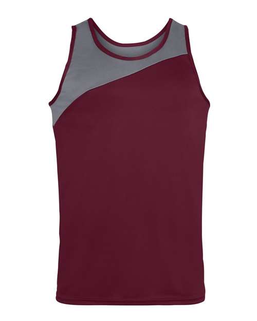 Augusta Sportswear 352 Men's Accelerate Jersey - Maroon/ Graphite - front