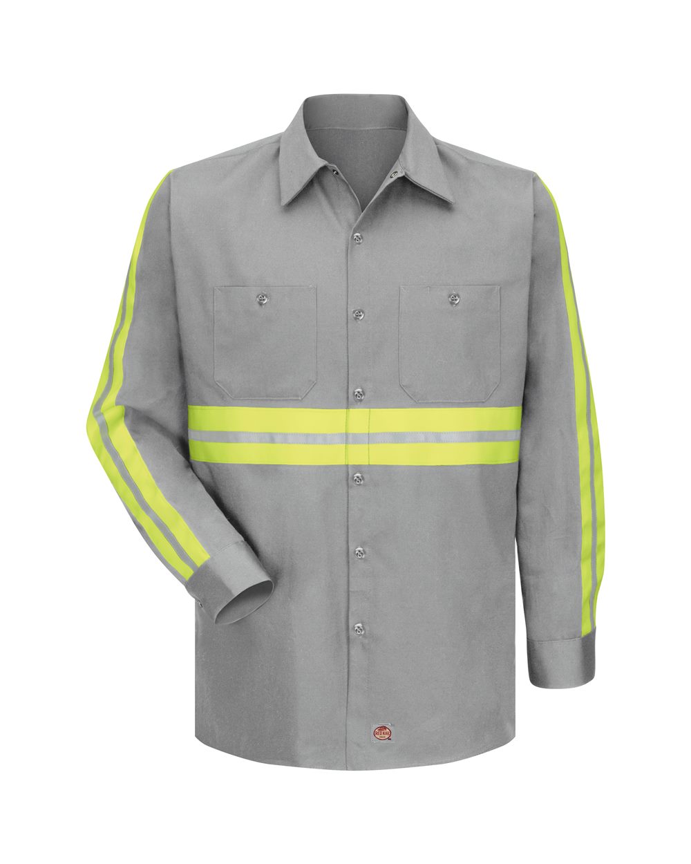 Red Kap SC30ET Men's Tall Enhanced Visibility Long Sleeve Cotton Work Shirt - style