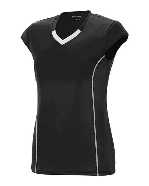 Augusta Sportswear 1218 Women's Blash Jersey - Black/ White - side