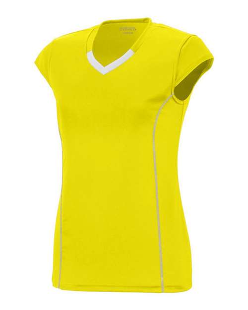 Augusta Sportswear 1219 Girls' Blash Jersey - Power Yellow/ White - side