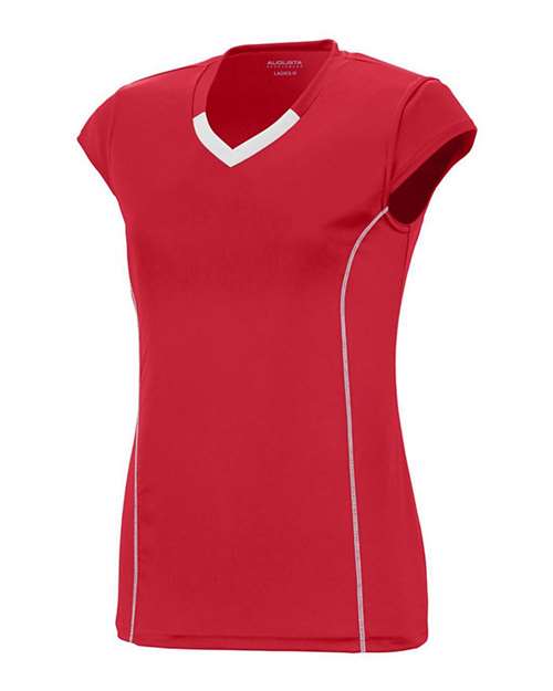 Augusta Sportswear 1219 Girls' Blash Jersey - Red/ White - side