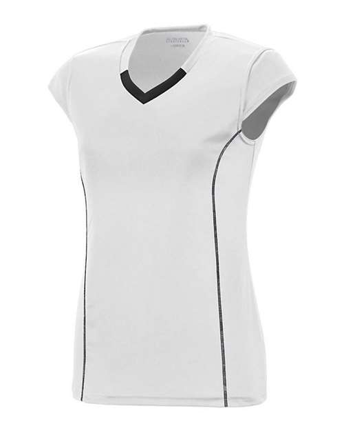 Augusta Sportswear 1219 Girls' Blash Jersey - White/ Black - side