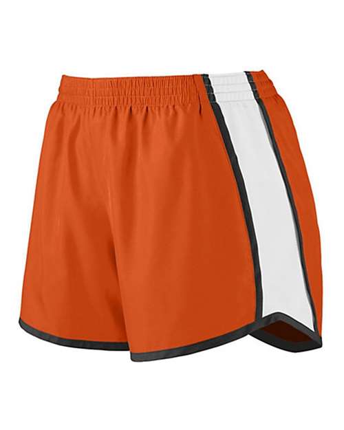 Augusta Sportswear 1266 Girls' Pulse Team Shorts - Orange/ White/ Black - side
