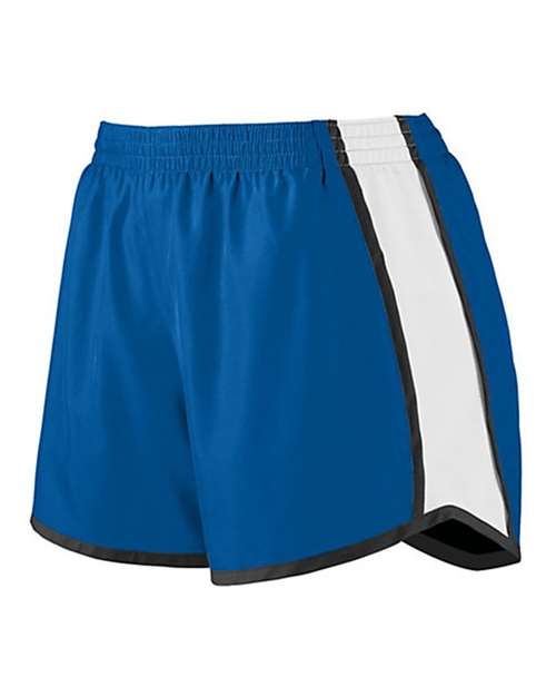 Augusta Sportswear 1266 Girls' Pulse Team Shorts - Royal/ White/ Black - side