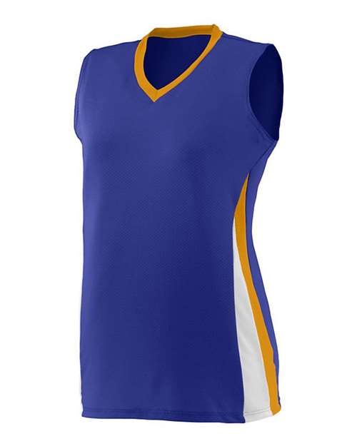 Augusta Sportswear 1355 Women's Tornado Jersey - Purple/ Gold/ White - side