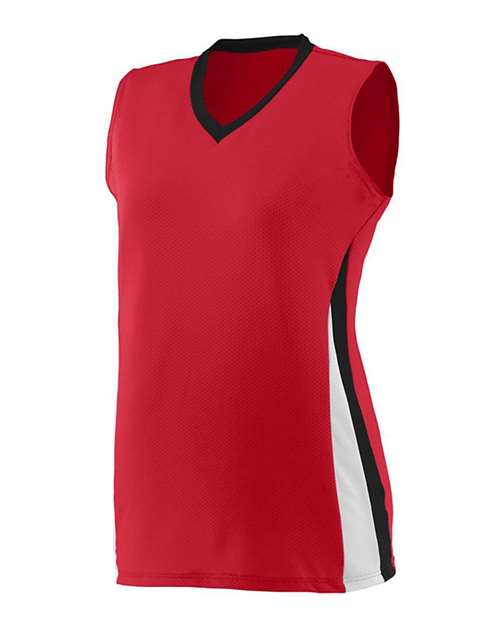 Augusta Sportswear 1355 Women's Tornado Jersey - Red/ Black/ White - side