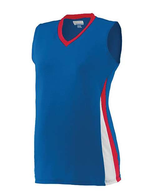 Augusta Sportswear 1356 Girls' Tornado Jersey - Royal/ Red/ White - side
