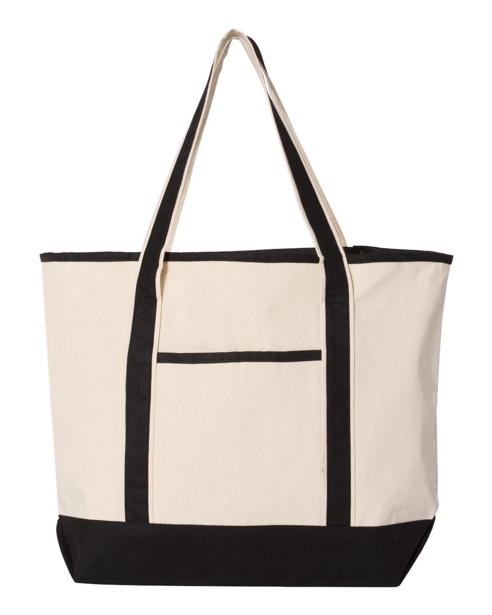 Q-Tees Q1500 34.6L Large Canvas Deluxe Tote - style