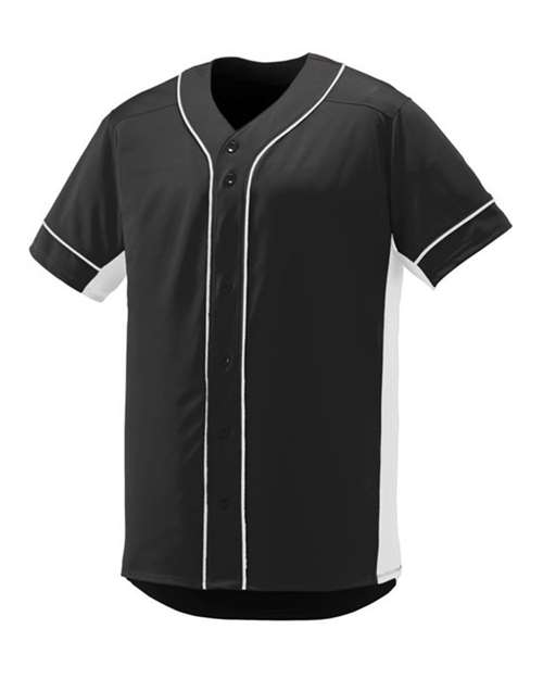 Augusta Sportswear 1660 Men's Slugger Jersey - Black/ White - side