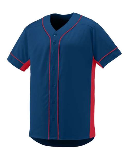 Augusta Sportswear 1660 Men's Slugger Jersey - Navy/ Red - side