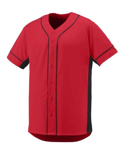 Augusta Sportswear 1660 Men's Slugger Jersey - Red/ Black - side