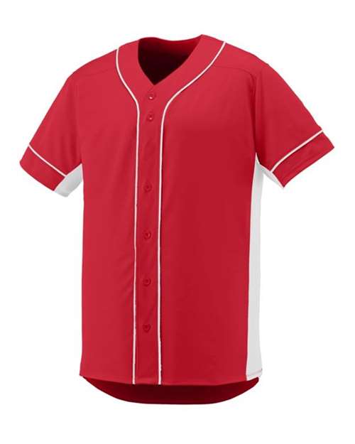 Augusta Sportswear 1660 Men's Slugger Jersey - Red/ White - side